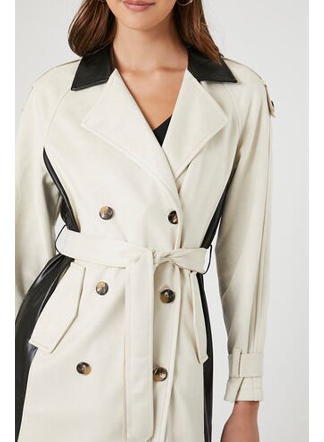 FOREVER 21 Colorblock Trench Coat  - Image 5