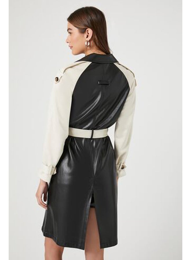 FOREVER 21 Colorblock Trench Coat  - Image 3