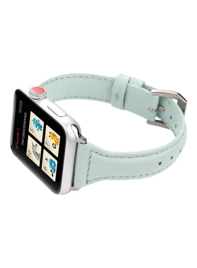 NIBEMINENT Replacement Watchbands For Apple Watch Series 7 41mm/6 & SE 5 4 40mm/3 2 1 38mm Light Green - Image 3