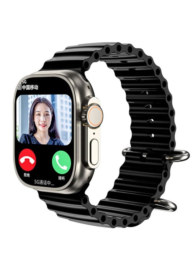 modio - Modio 4G Ultra max Plus android smart watch HD 2.2 inch full touch screen with 3 set strap and wireless charger for men's and boy's - Image 1