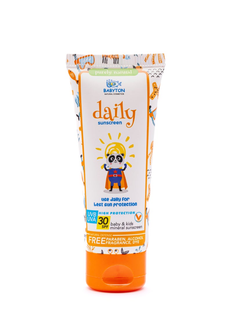 Babyton BABYTON Baby & Kids Daily Mineral Sunscreen SPF 30 – 50 ml | Natural Ingredients | High Protection | Paraben-Free, Fragrance-Free - Image 1