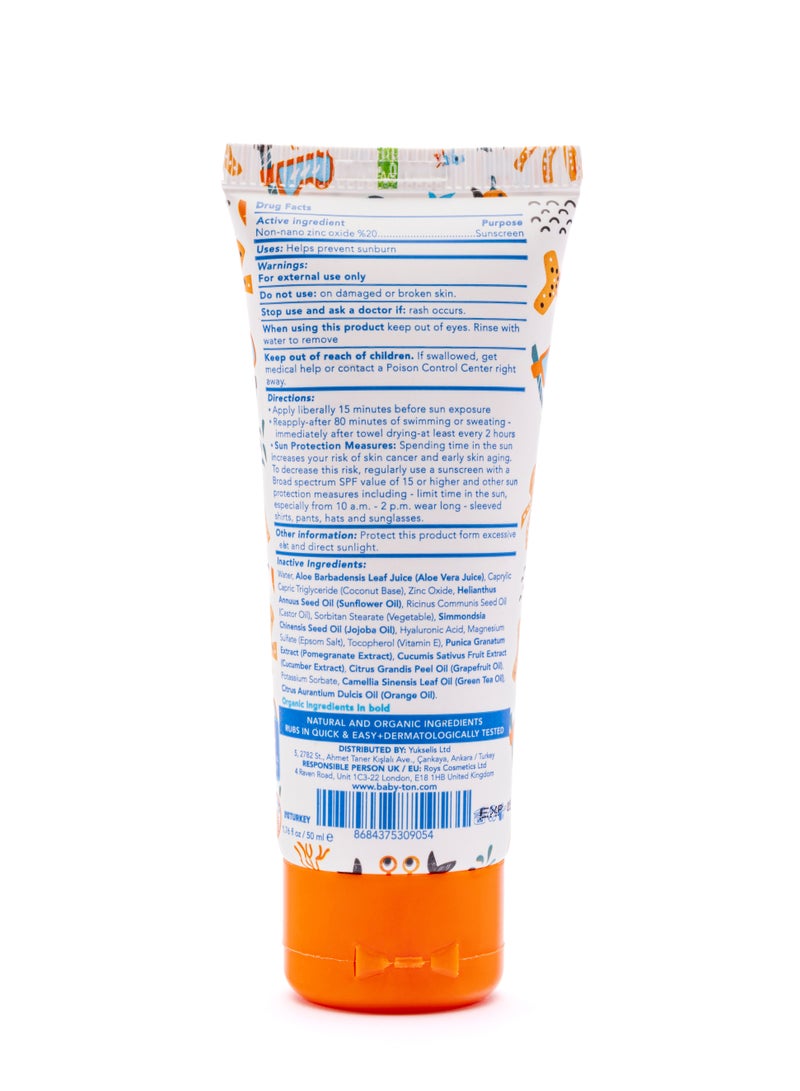 Babyton BABYTON Baby & Kids Daily Mineral Sunscreen SPF 30 – 50 ml | Natural Ingredients | High Protection | Paraben-Free, Fragrance-Free - Image 2