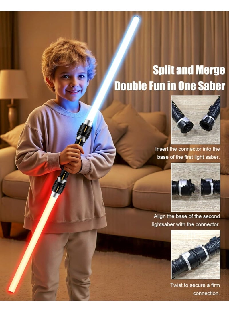 ليموس سيوف ضوئية للأطفال، سيف مضيء صغير قابل للسحب 2 في 1 للأولاد والبنات، زي تنكري أحمر أزرق، هدية حفلات أعياد الميلاد - Image 4