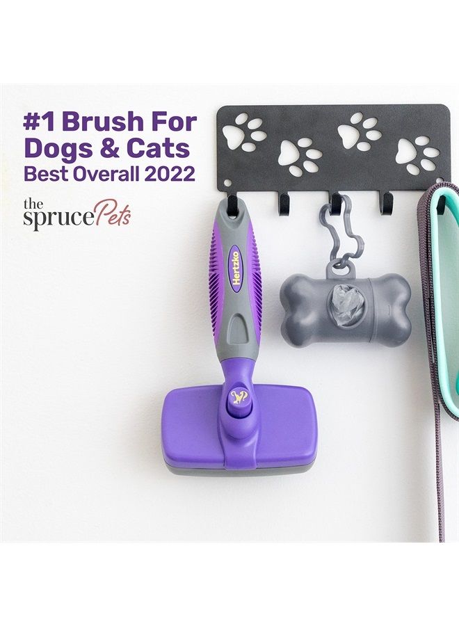 HERTZKO Self-Cleaning Slicker Brush for Dogs and Cats Pet Grooming Dematting Brush Easily Removes Mats, Tangles, and Loose Fur from The Pet's Coat (Sensitive Skin (Small)) - Image 2