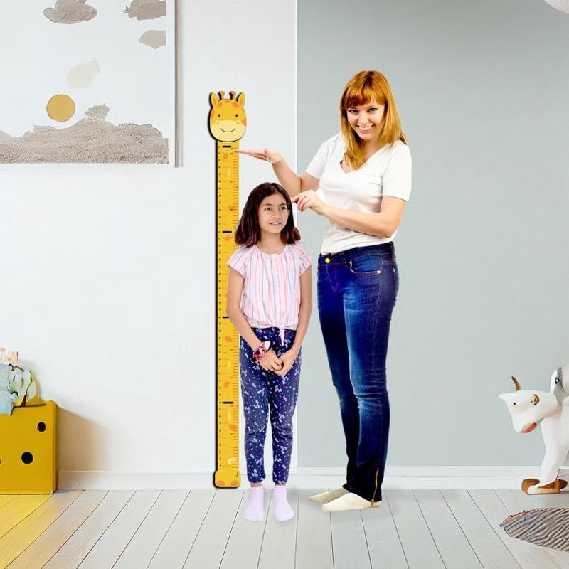 The Funny Mind Wooden Height Measuring Scale for Kids – Yellow Growth Chart Wall Hanging, 152 cm (5 Feet) Height Measurement Chart for Kids & Teenagers Room or School Decor - Image 5