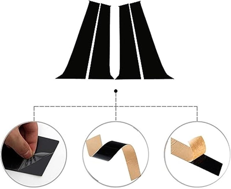 Wivplex Glossy Black Car Pillar Posts for Skoda Octavia - Image 3