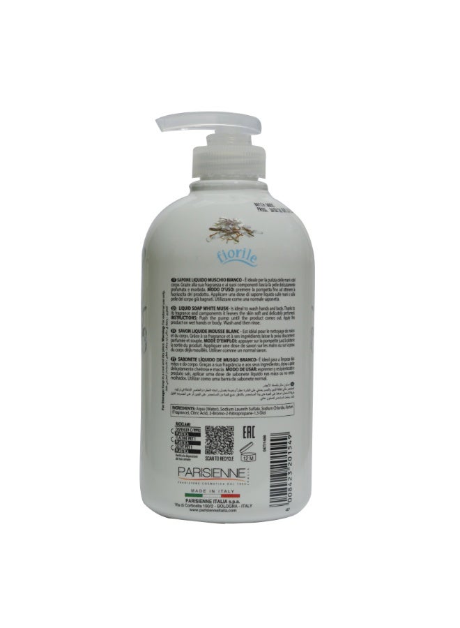 Fiorile Liquid Soap White Musk 500ML | Gentle Cleansing with Elegant Clean Fragrance | Hand Wash | Germ Protection & Deep Cleansing | Soothing & Moisturizing Effect - Image 2