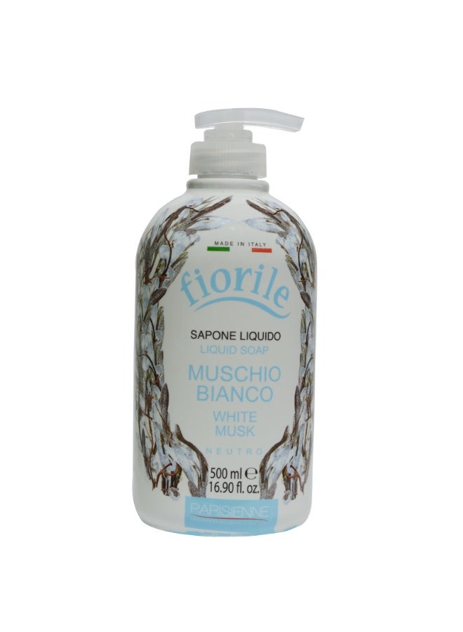 Fiorile Liquid Soap White Musk 500ML | Gentle Cleansing with Elegant Clean Fragrance | Hand Wash | Germ Protection & Deep Cleansing | Soothing & Moisturizing Effect - Image 1