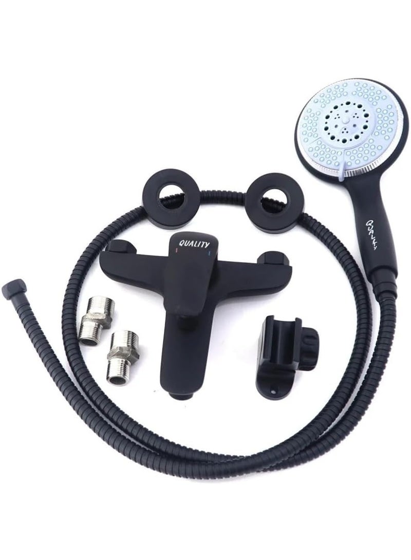 QUALITY Luxury black shower mixer set with high efficiency shower head to provide optimal water flow and comfortable showering - Image 1