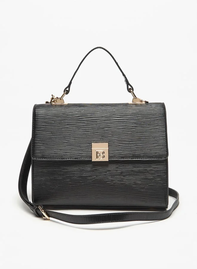 فلورا بيلا من شو إكسبرس Women Textured Satchel Bag with Magnetic Closure and Adjustable Strap