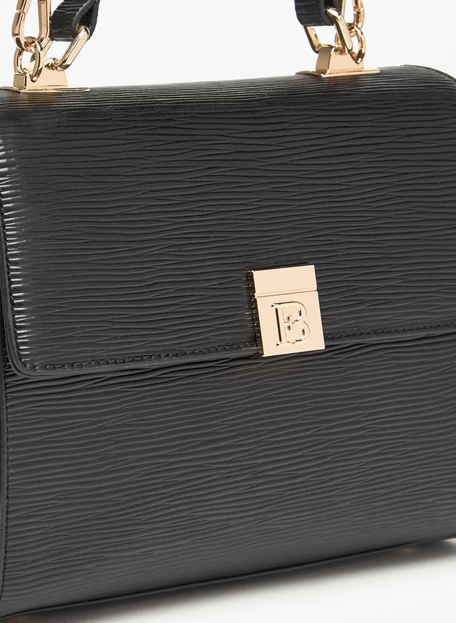 فلورا بيلا من شو إكسبرس Women Textured Satchel Bag with Magnetic Closure and Adjustable Strap
