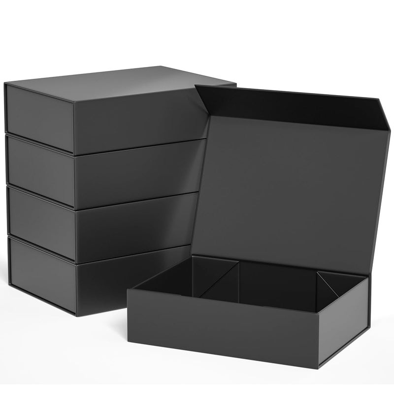 ROSTELACK Black Gift Boxes 119 x 85 x 33 with Magnetic Closure Lid Gift Box for PresentsBridesmaid Gifts BoxeCute BoxesBirthday Gift BoxLuxury for Gift Packaging Magnetic Gift Boxe for Wrapping Gifts - Image 2