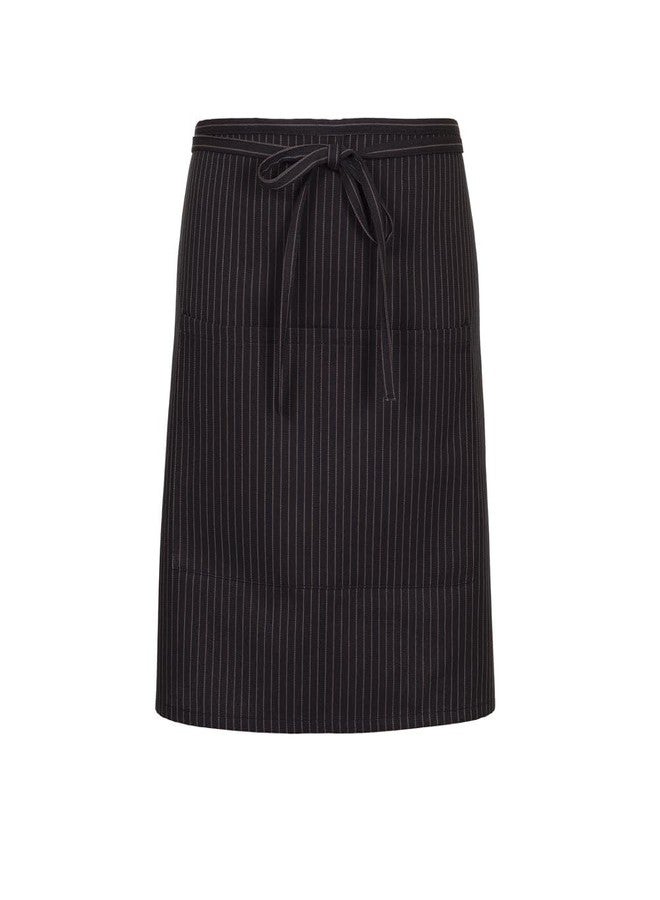 Fame Adult Half Bistro Apron - F28 - Black Pinstripe (WFA83331BP)