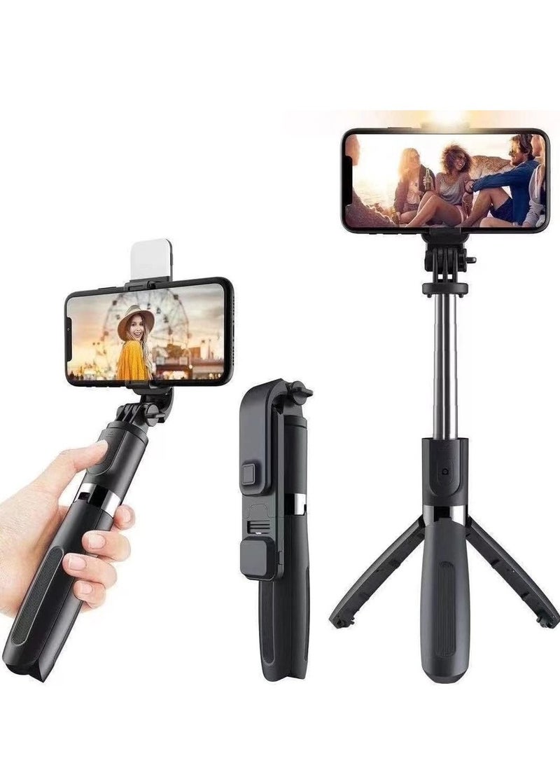 ELTRAZONE - Elite 4-in-1 Lighted Selfie Stick with Tripod and Bluetooth Remote - Image 1