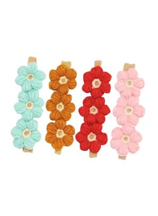 4 Pcs Floral Hairbands For Girls And Boys Seasonal Occasion Hair Ornament Headwear Set - Image 1