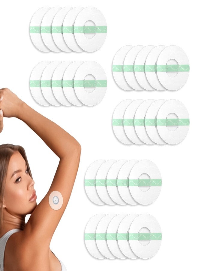 Homeaura 30Pcs Self-Adhesive Patch for Freestyle Libre Sensor Covers - Latex-Free, Waterproof CGM Tape for Libre 2/3 - Transparent - Image 1