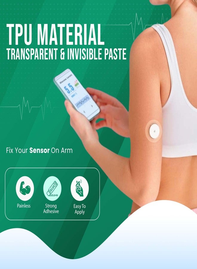 Homeaura 30Pcs Self-Adhesive Patch for Freestyle Libre Sensor Covers - Latex-Free, Waterproof CGM Tape for Libre 2/3 - Transparent - Image 3