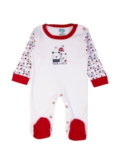 Babies Basic 5 Piece Unisex 100% Cotton Gift Set Include Bib, Romper, Mittens, Cap And Sleepsuit/Jumpsuit- Rain  - Image 3