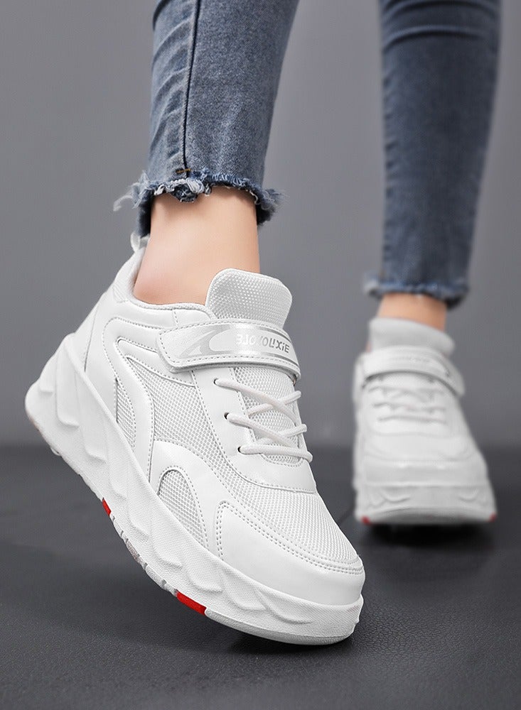 Generic Kids Roller Skates Shoes 4 Wheels Roller Shoes Boys Girls Wheel Shoes Roller Sneakers Shoes for Beginner More Balanced  - Image 3