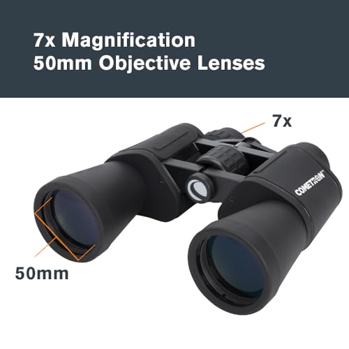 Celestron Cometron 7x50 Astronomy Binoculars EntryLevel for Stargazing and Comet Watching Large 50mm Objective Lenses Wide 66 Field of View MultiCoated Optics - Image 3