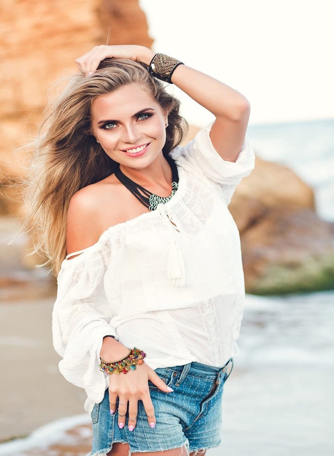 SPUNKYsoul Boho Elephant New Adventures Howlite Beaded Bracelet Multi Piece Set for Women (Multi-Colored) - Image 3