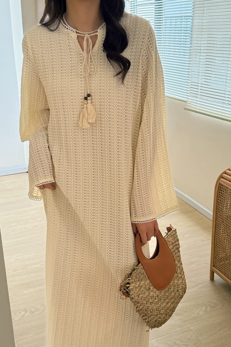 Hassal Maxi Dress with textured details