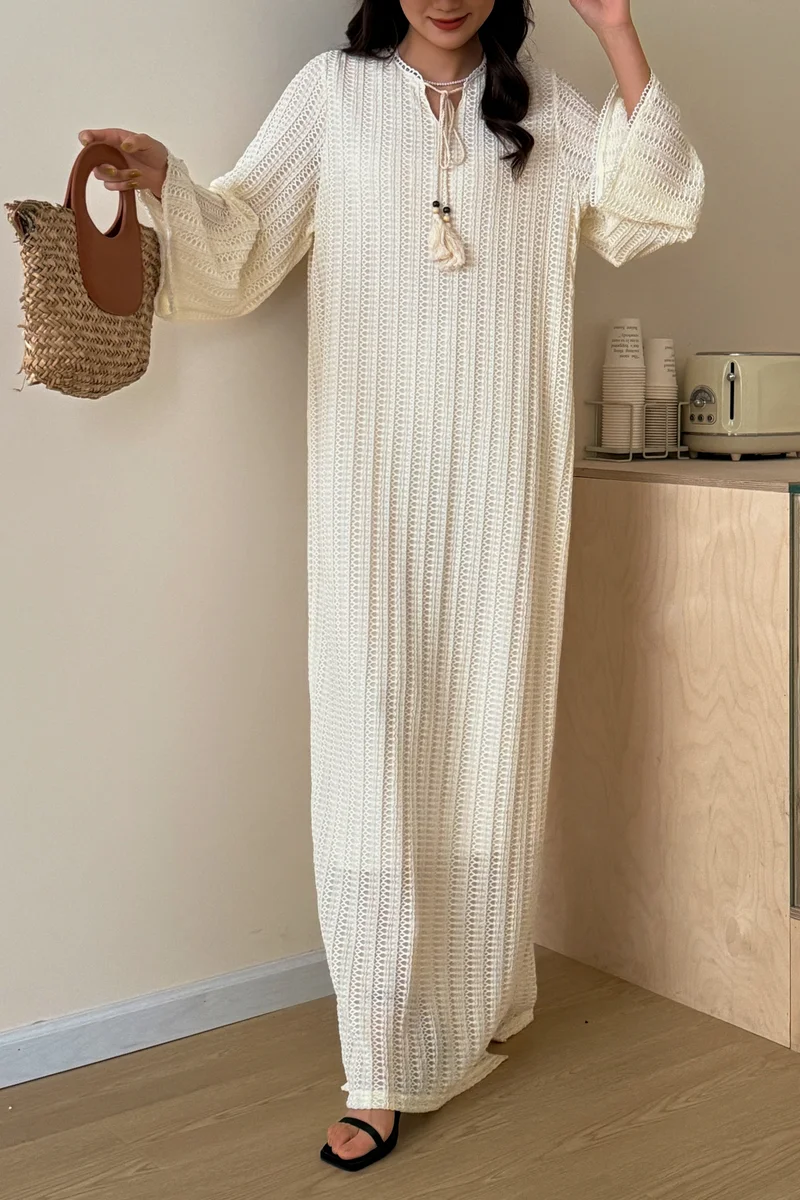 Hassal Maxi Dress with textured details