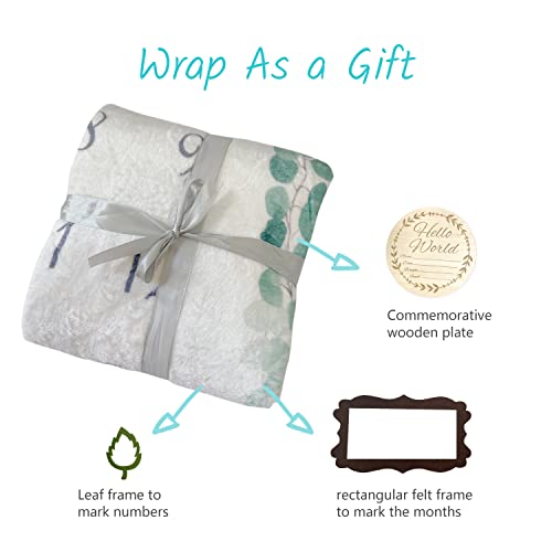 Vlokup Baby Monthly Milestone Blanket for Boys & Girls, Baby Month Blanket, Soft Flannel Photography Background Prop Blankets, Mountain… - Image 5