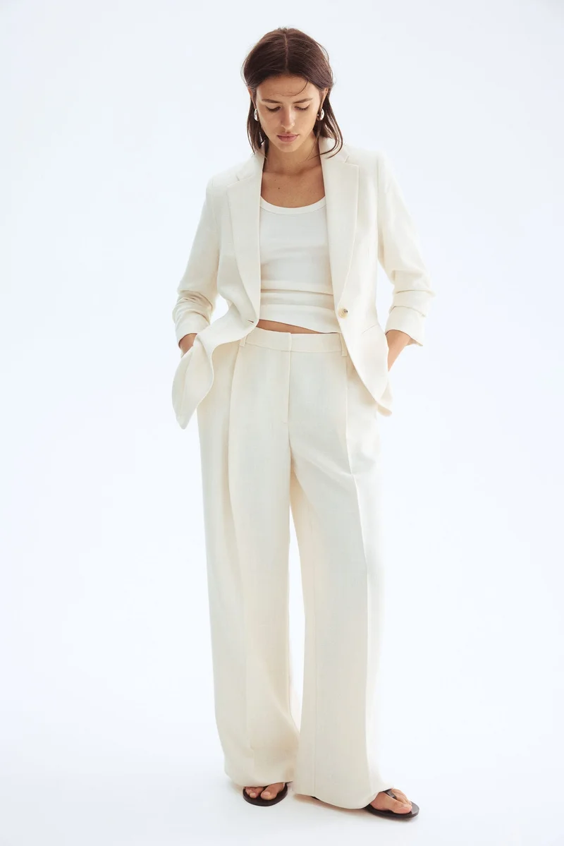 H&M Gathered-sleeve blazer