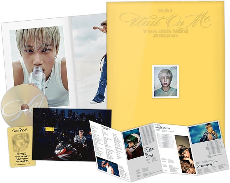 كاي الألبوم المصغر الرابع انتظرني إصدار غلاف كتاب الصور سي دي آر غلاف بطاقة بريدية ورقة كلمات بطاقة صور 2 بطاقات صور إضافية - Image 1