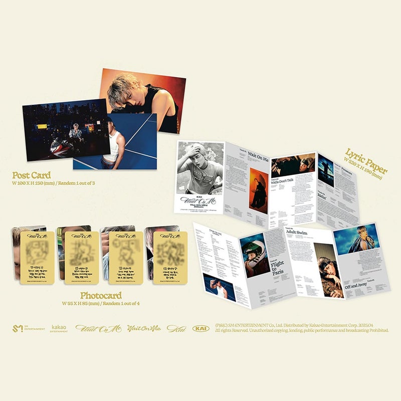 كاي الألبوم المصغر الرابع انتظرني إصدار غلاف كتاب الصور سي دي آر غلاف بطاقة بريدية ورقة كلمات بطاقة صور 2 بطاقات صور إضافية - Image 4