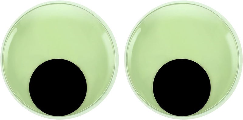 CCINEE 2 Pack Glow in The Dark Giant Googly Eyes, 7 Inches Large Luminous Wiggle Eyes for Halloween Outdoor Bushes Tree Crafts Decoration Self Adhesive Round Glowing Eyes for DIY Craft - Image 1