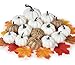 Lvydec Lvydec Artificial Pumpkins Set Harvest Decoration, 15pcs Assorted Size and Color Pumpkins with 50pcs Maple Leaves  - Image 2