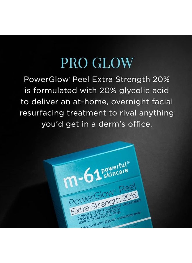 M-61 PowerGlow® Peel Extra Strength 20% - 8 Treatments - 1 minute, 1 step advanced 20% glycolic overnight exfoliating glow peel … - Image 4