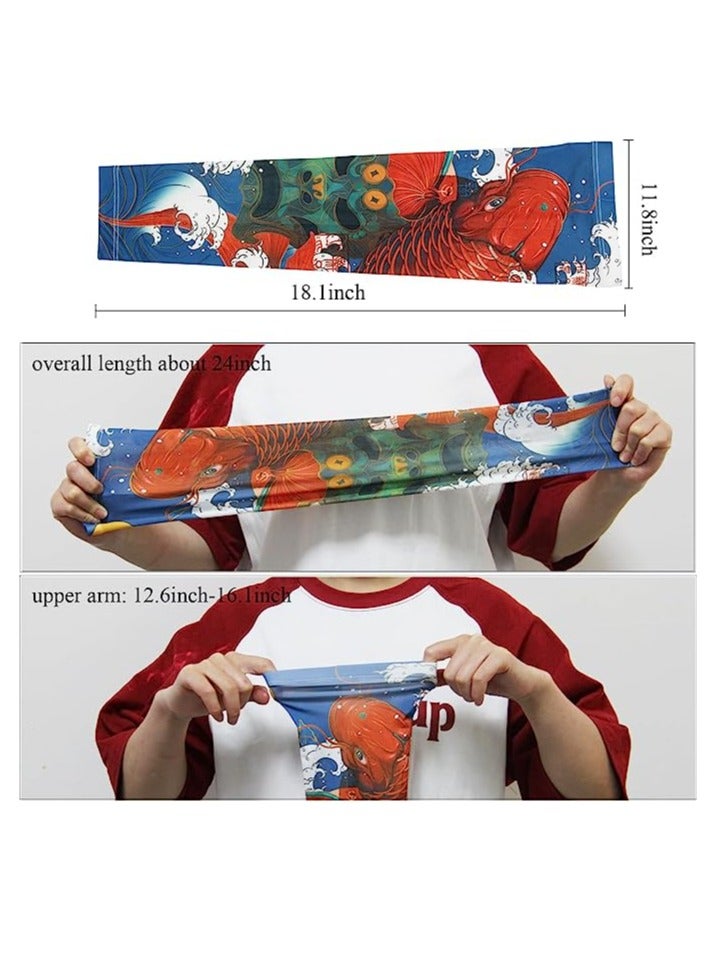 UV Protection Cooling Sleeves for Men and Women Multi-purpose Arm Cover for Gardening Cycling and Outdoor Activities 3 Sets - Image 2