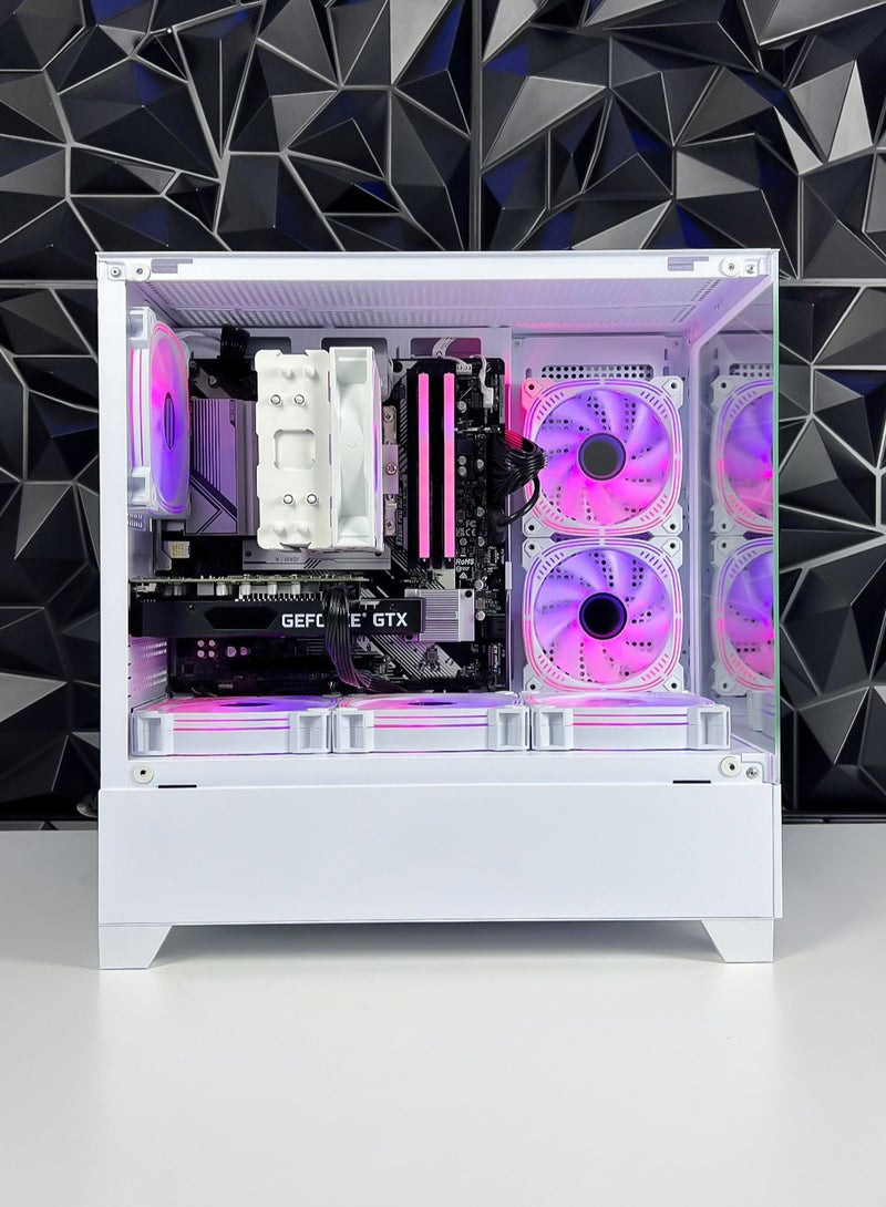 Game Sekret Nova Skye Gaming PC - Intel Core i5-12400F Processor | NVIDIA RTX 4060 8GB GPU | 16GB DDR4 RAM | 1TB M.2 NVMe SSD + 4TB HDD | ARGB Air Cooler | WiFi + Bluetooth Ready | Windows 11 Pro | Game Sekret Desktop Computer Tower (White)  - Image 2