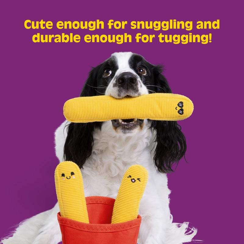 WHAT DO YOU MEME? Emotional Support Pet Fries by Relatable, Cuddly Dog Toys and Puppy Essentials, Great Gift Ideas for Your Furry Friend, Includes 3 Toys - Image 3