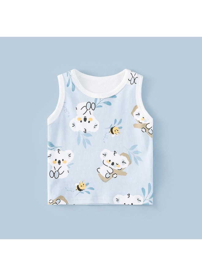 Doxiluka baby Summer Sleeveless Vest - Thin & Airy Unisex Toddler Undershirt With Cute Designs - Image 2