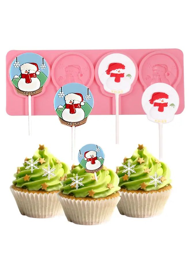 Snowman Sunflower Silicone Mold For Baking Cakes Candies Ice Cream Y 180 - Image 1
