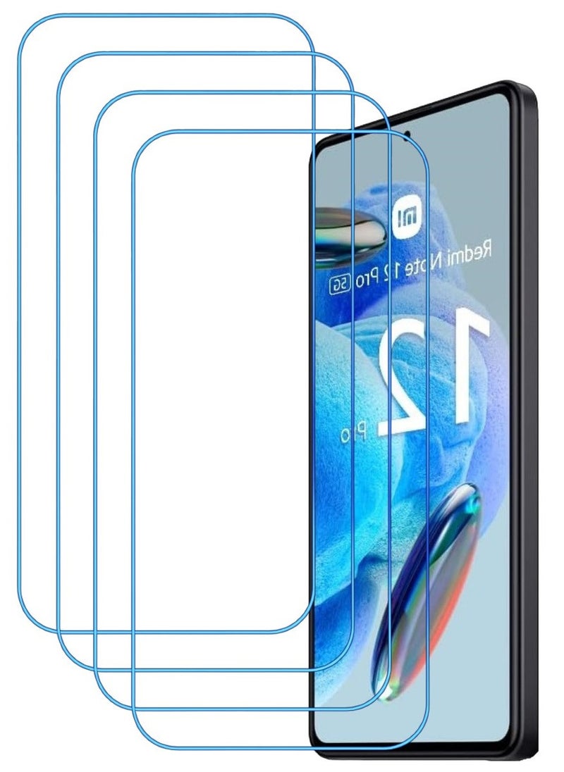ACLIX 4 Pieces Antistatic ESD Dustproof Premium Quality High Definition Clear Tempered Glass Screen Protector Designed For Xiaomi Redmi Note 12  Pro - Image 1