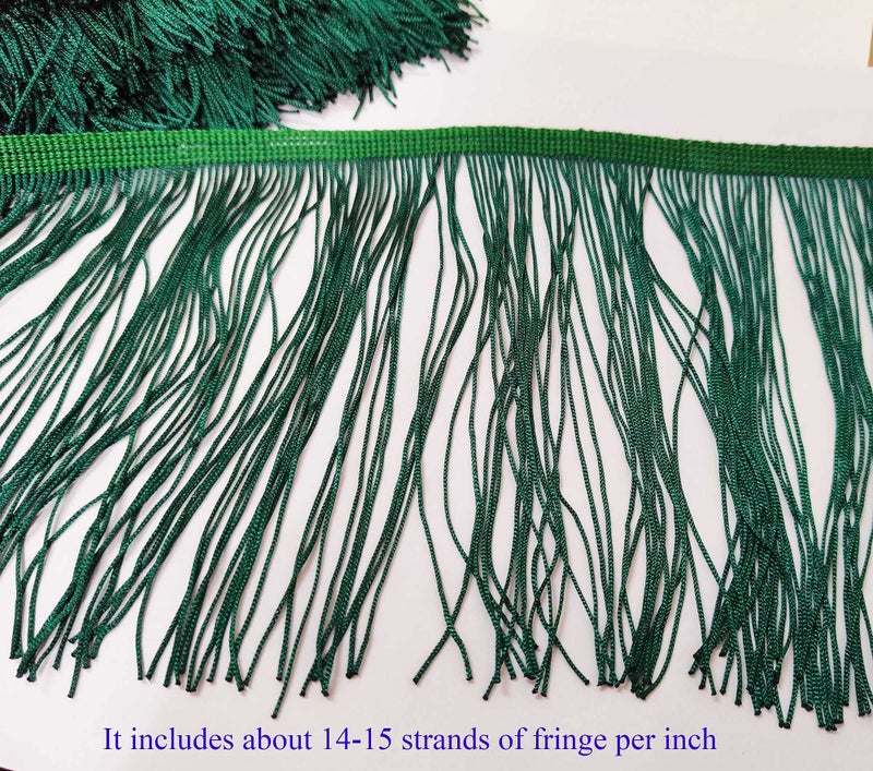 Lauthen.S 10 Yards of 6" Chainette Fringe Trim Tassel Sewing Trim for DIY Craft Latin Dress Lamp Shade Decoration White - Image 5