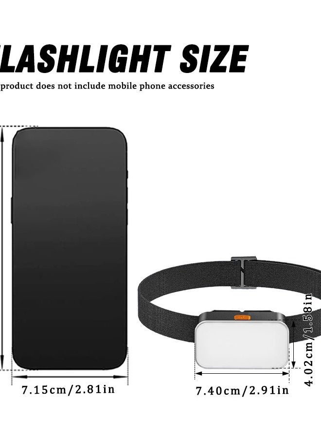 1pack Mini LED Headlamp USB Rechargeable Adjustable Headlight Multiple Modes For Hiking Fishing - Image 4