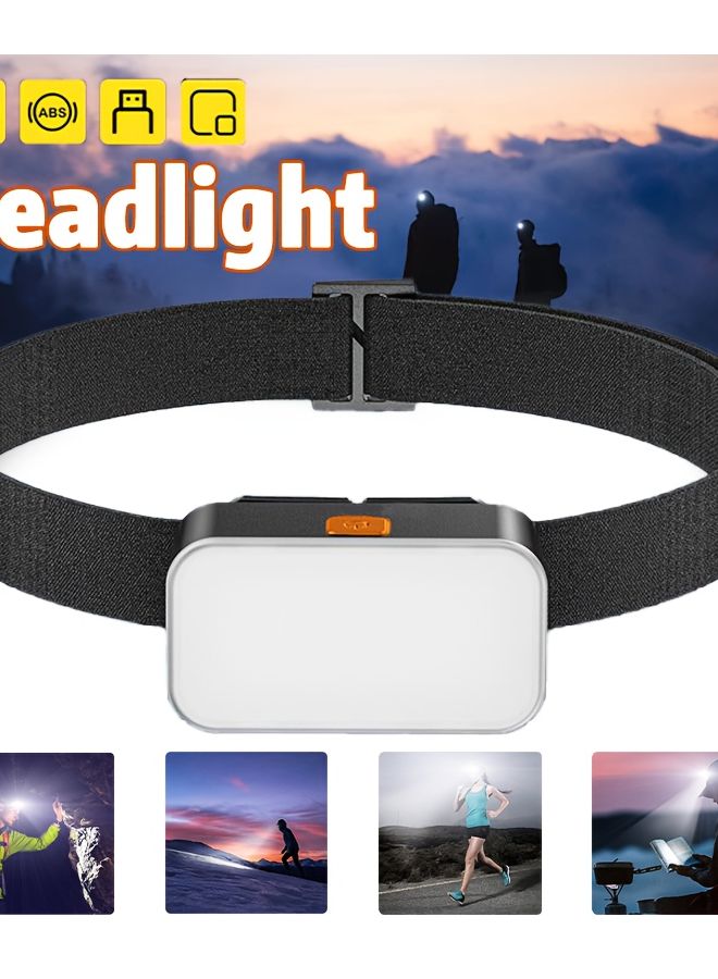 1pack Mini LED Headlamp USB Rechargeable Adjustable Headlight Multiple Modes For Hiking Fishing - Image 2