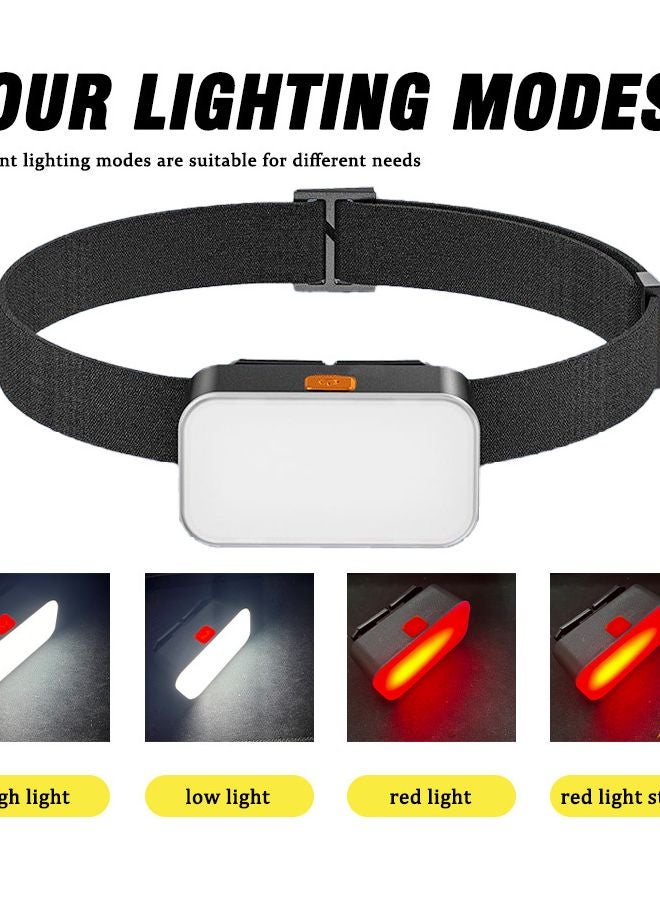 1pack Mini LED Headlamp USB Rechargeable Adjustable Headlight Multiple Modes For Hiking Fishing - Image 5