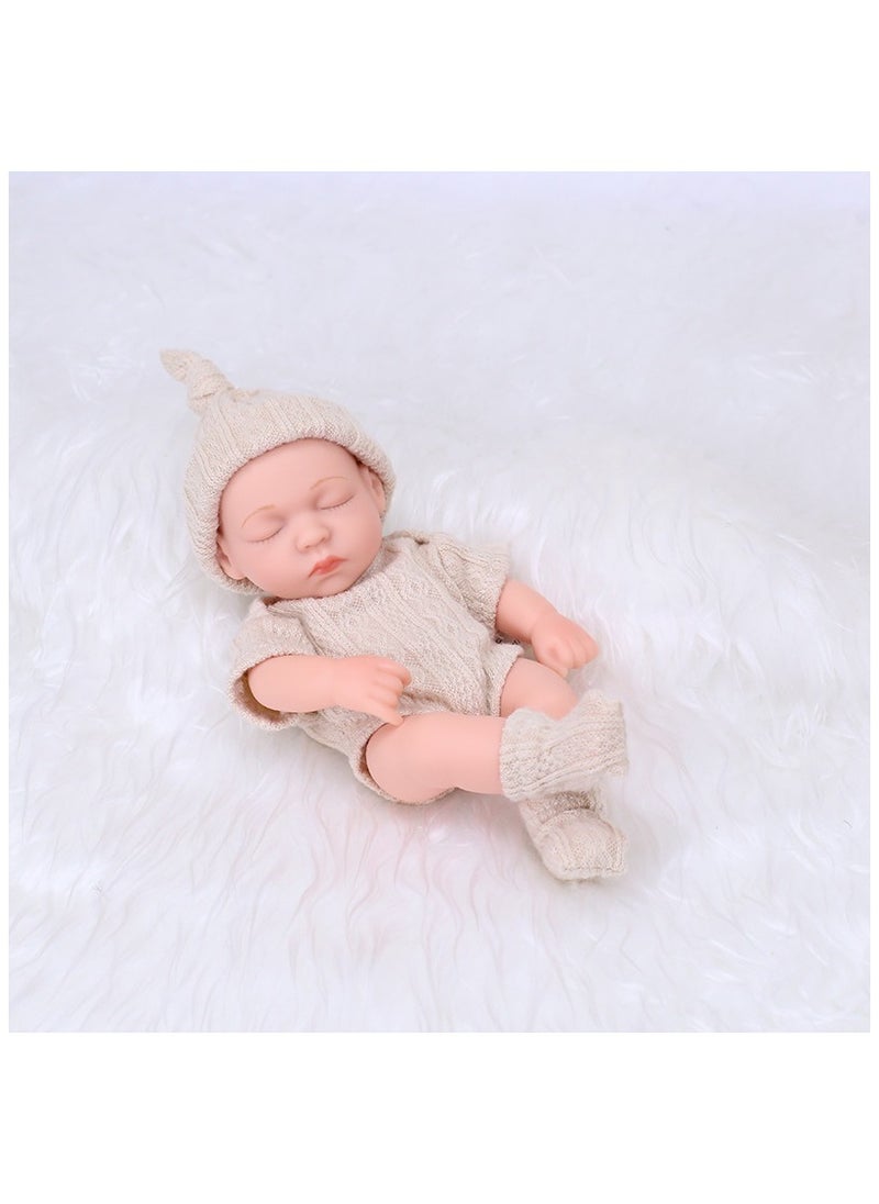 xozgdovg Children's rebirth doll mini simulation body soft vinyl doll girl gift doll doll./27 