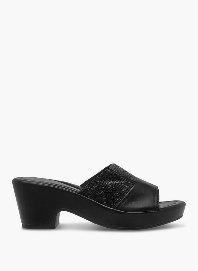 Flora Bella By Shoexpress Flora Bella Women Floral Textured Block Heel Sandals - Image 3