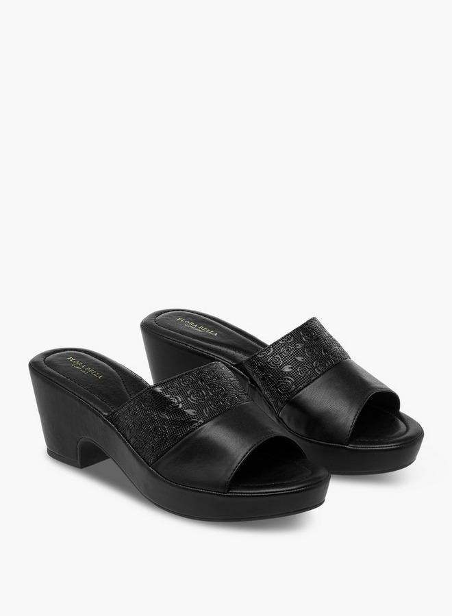 Flora Bella By Shoexpress Flora Bella Women Floral Textured Block Heel Sandals - Image 1