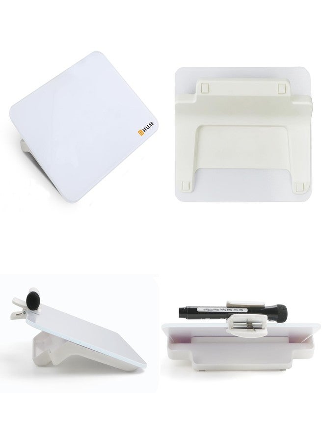 SELEAD Small Dry Erase White Board - 8"x6" Handheld Desktop Glass Clipboard with Pen Holder, Memo Note Whiteboard for Home Office, Reusable Tabletop Writing Teaching Pad - Image 5