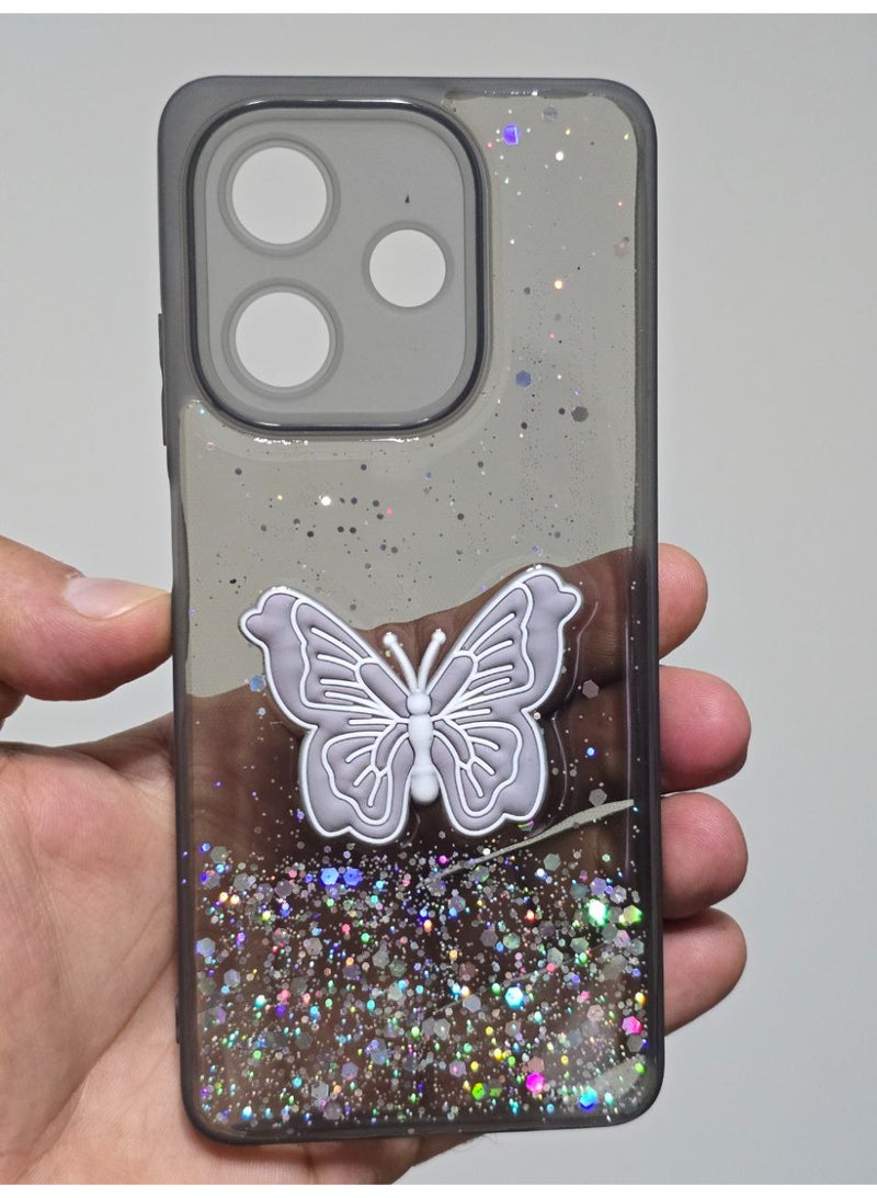 غطاء خلفي عليه فراشة متوافق مع هاتف اوبو A3X / A3 - Image 1