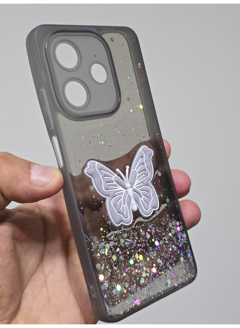 غطاء خلفي عليه فراشة متوافق مع هاتف اوبو A3X / A3 - Image 3